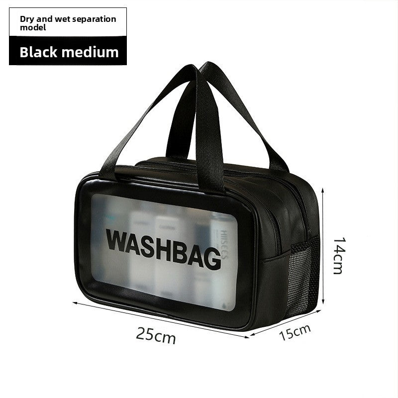 Wet and dry separation toiletry bag