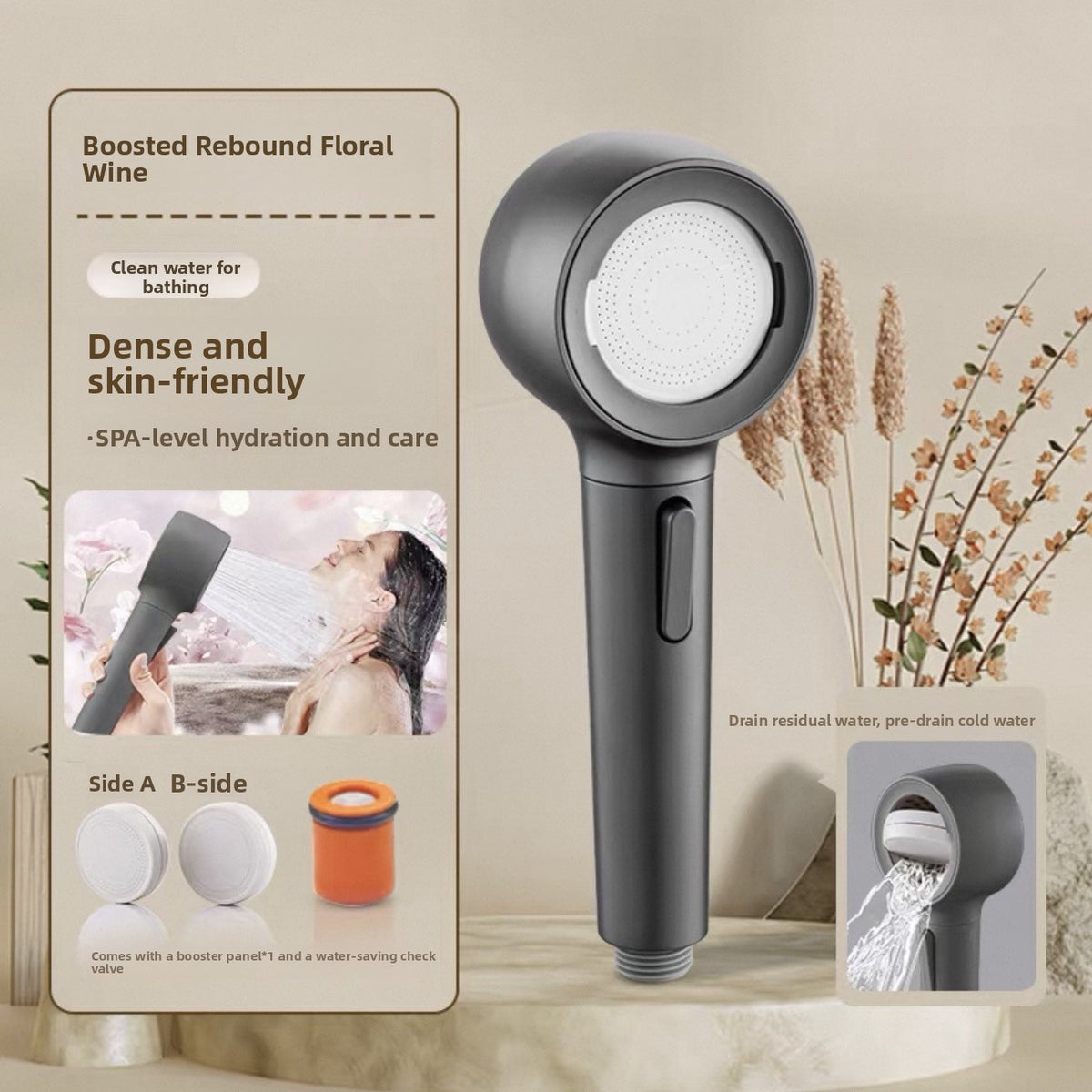 Seven-Stream Shower Head Set