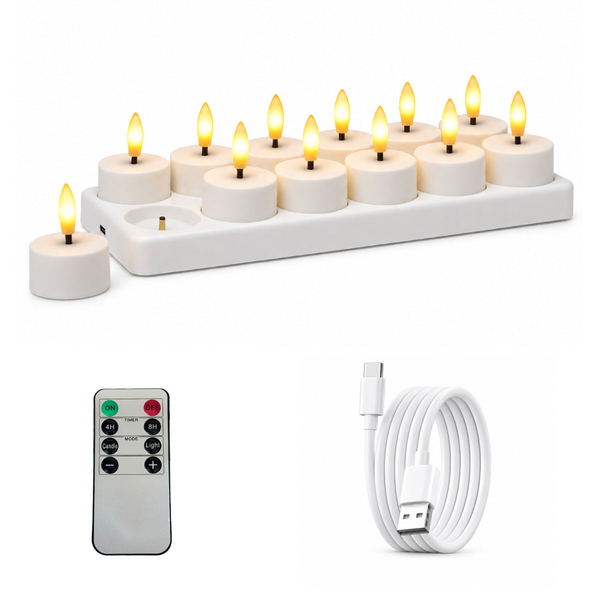 Rechargeable Remote Control LED Flameless Candles