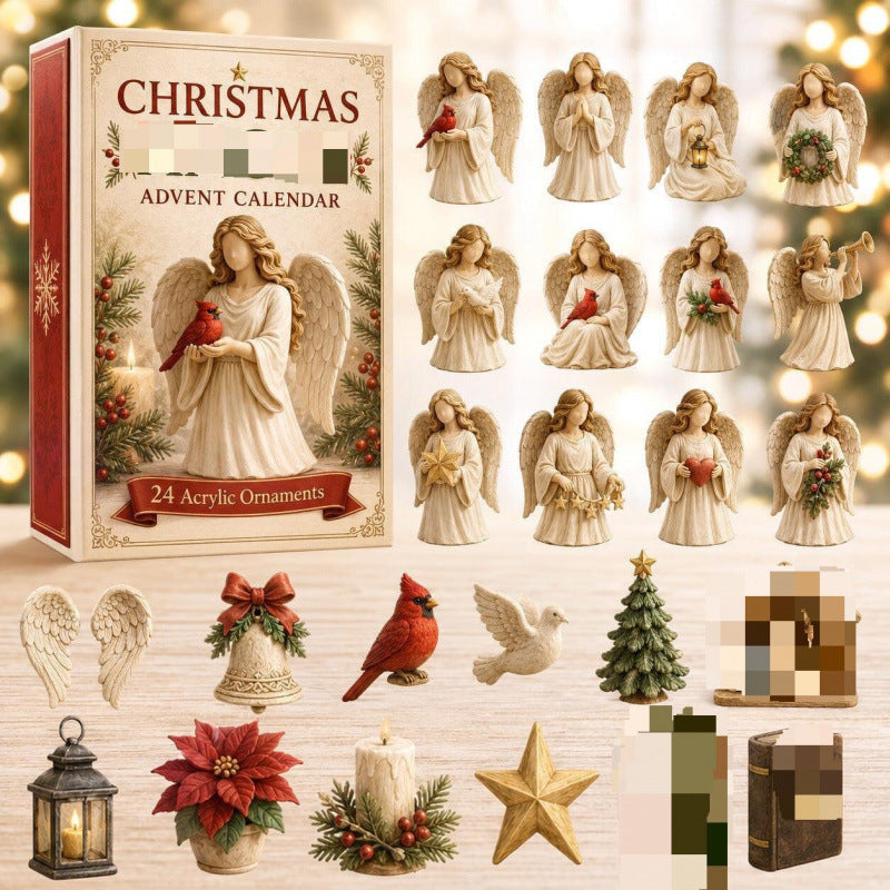 Christmas Countdown Calendar Blind Box Decoration Set