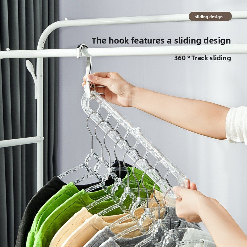 Nine-hole clothes hanger for household use