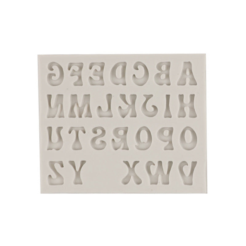 DIY Liquid Silicone Letter Number Mold for Baking Cake Chocolate Fondant Clay