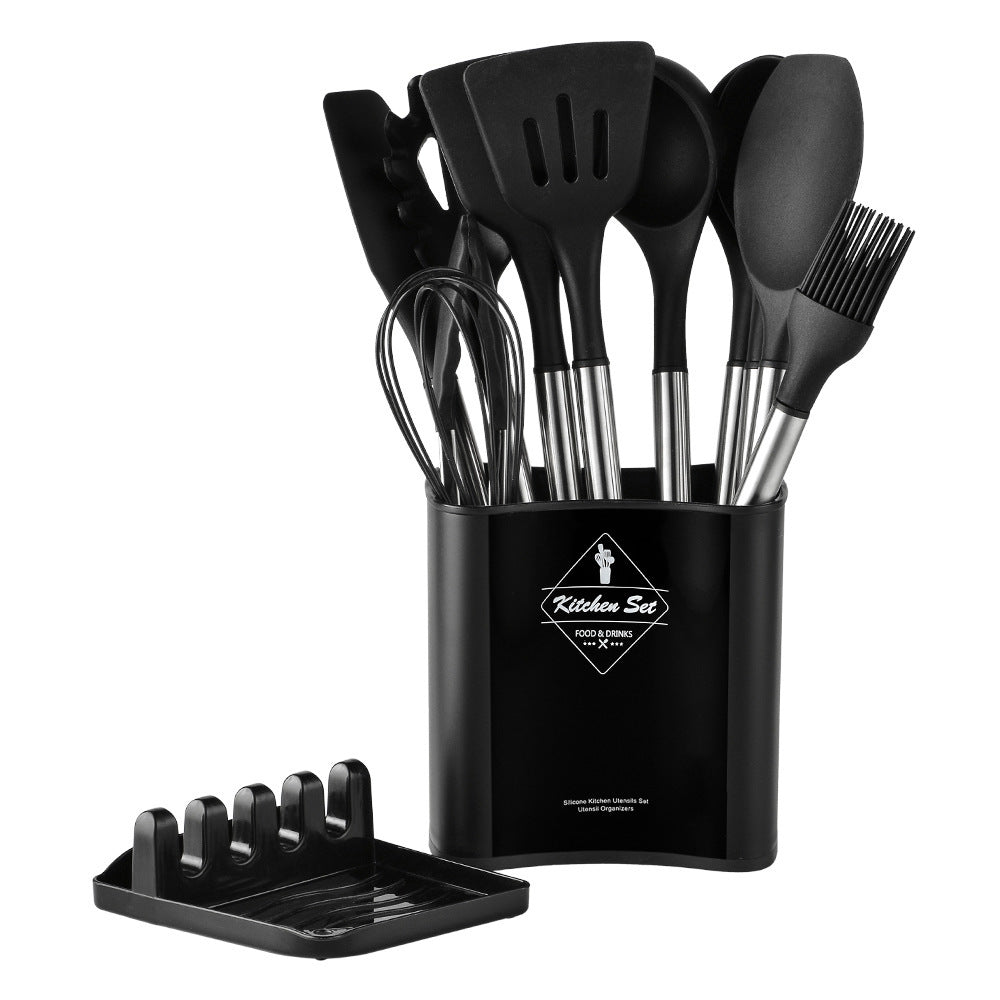 Stainless Steel Handle Silicone Cooking Tool Set