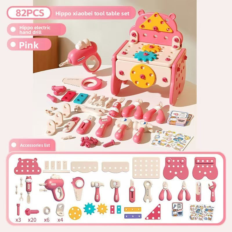 Childrens Pretend Play Toolbox with Electric Drill