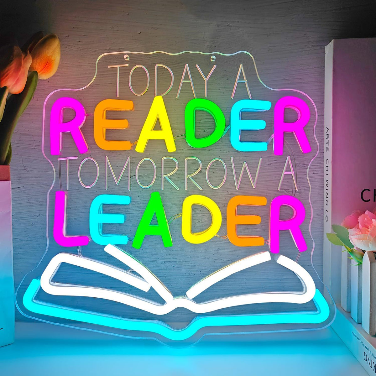 Dimmable LED Reading Neon Sign Wall Decor Light