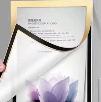 Soft Magnetic Display Sticker for A4/A3 Documents, No-Drill Wall Mount