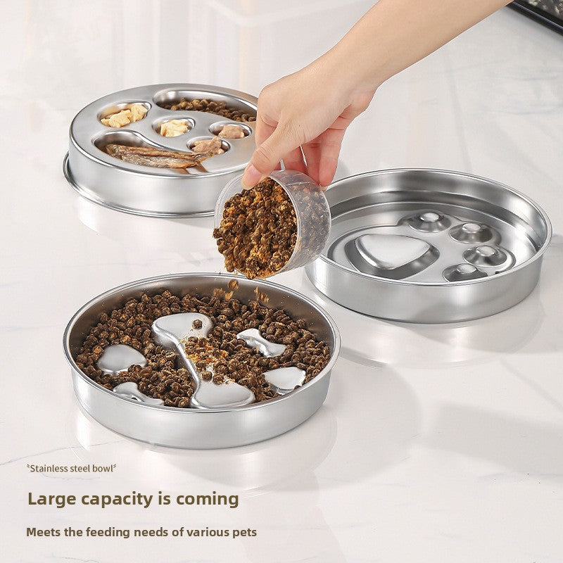 Stainless Steel Slow Feeder Pet Bowl