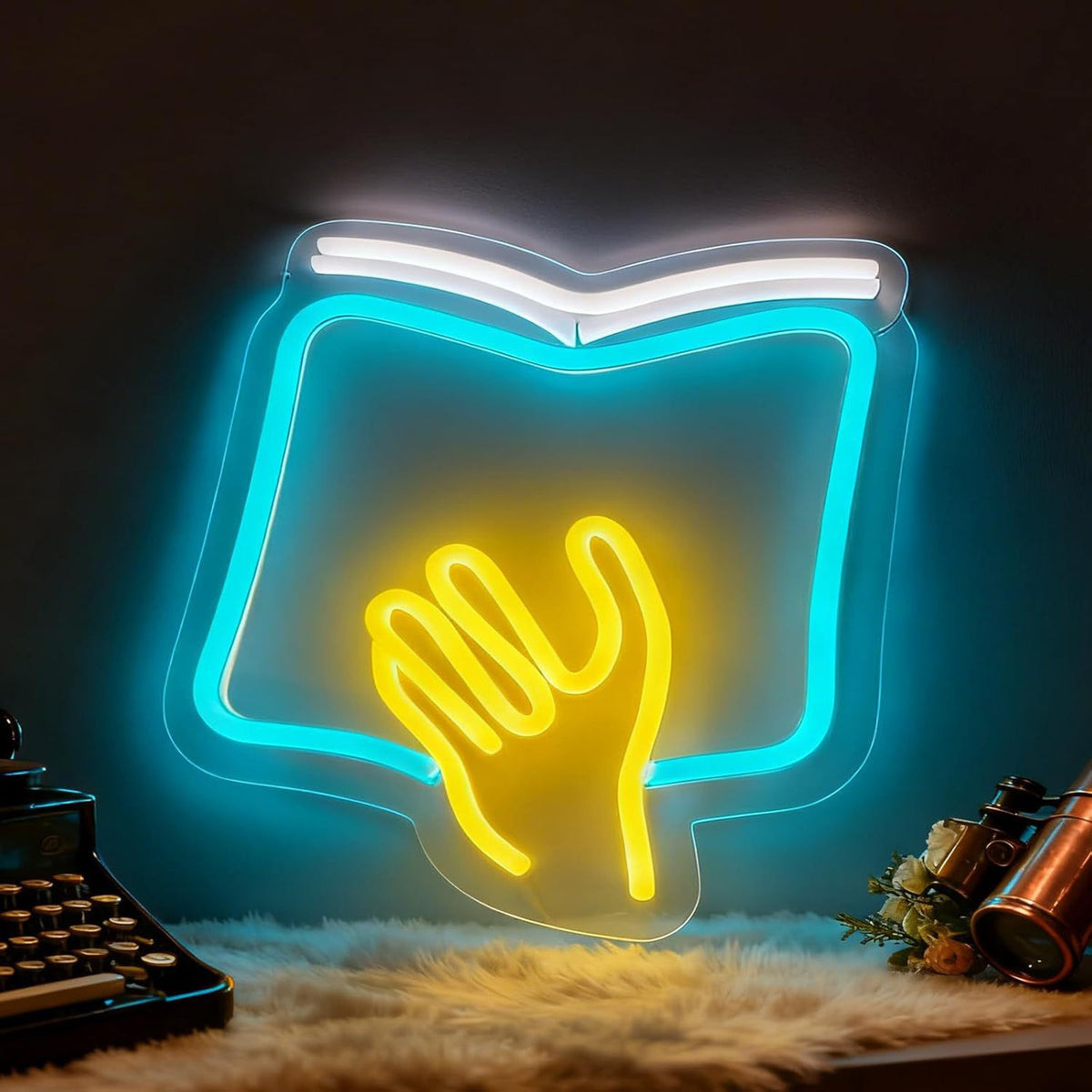 Dimmable LED Reading Neon Sign Wall Decor Light