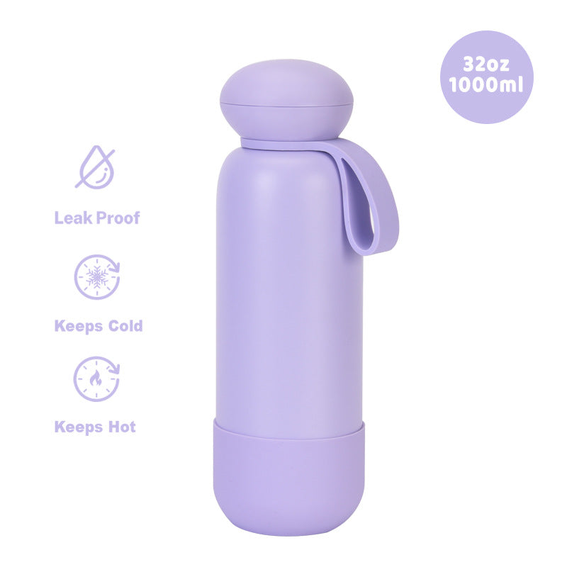 Large-capacity sports water bottle