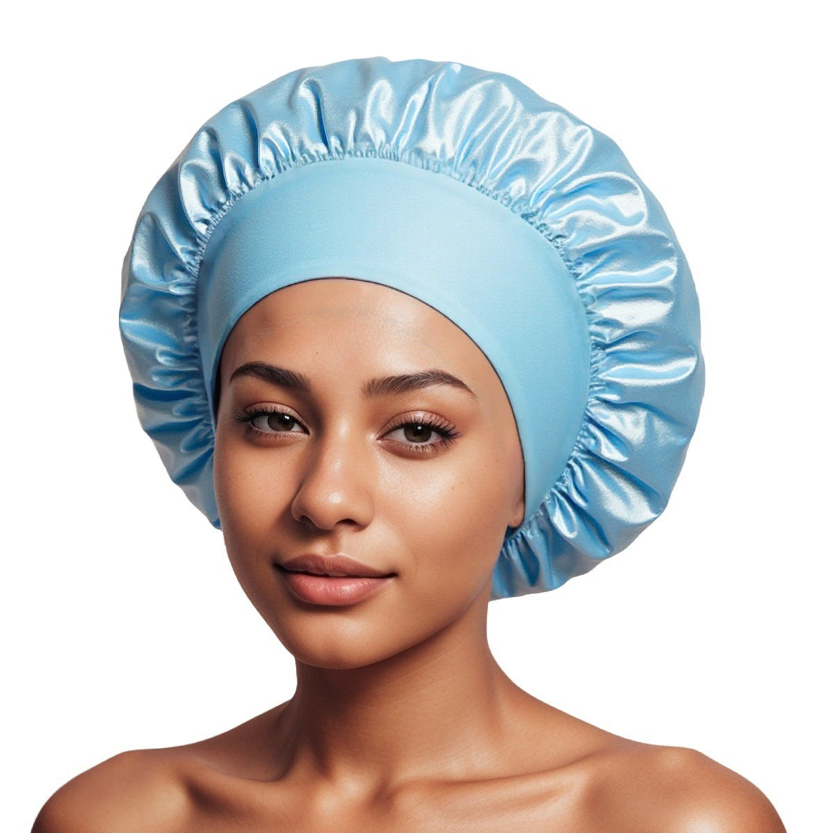 Satin Wide Brim Shower and Sleep Cap