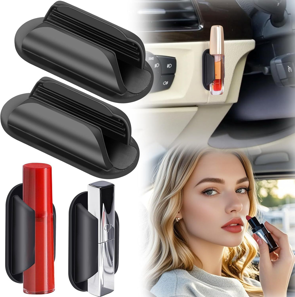 Silicone Lipstick Holder Car Organizer