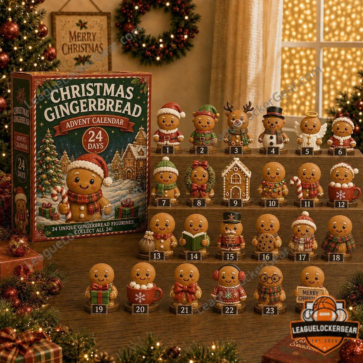 Christmas Advent Calendar Acrylic Blind Box Decoration Collectible Toy