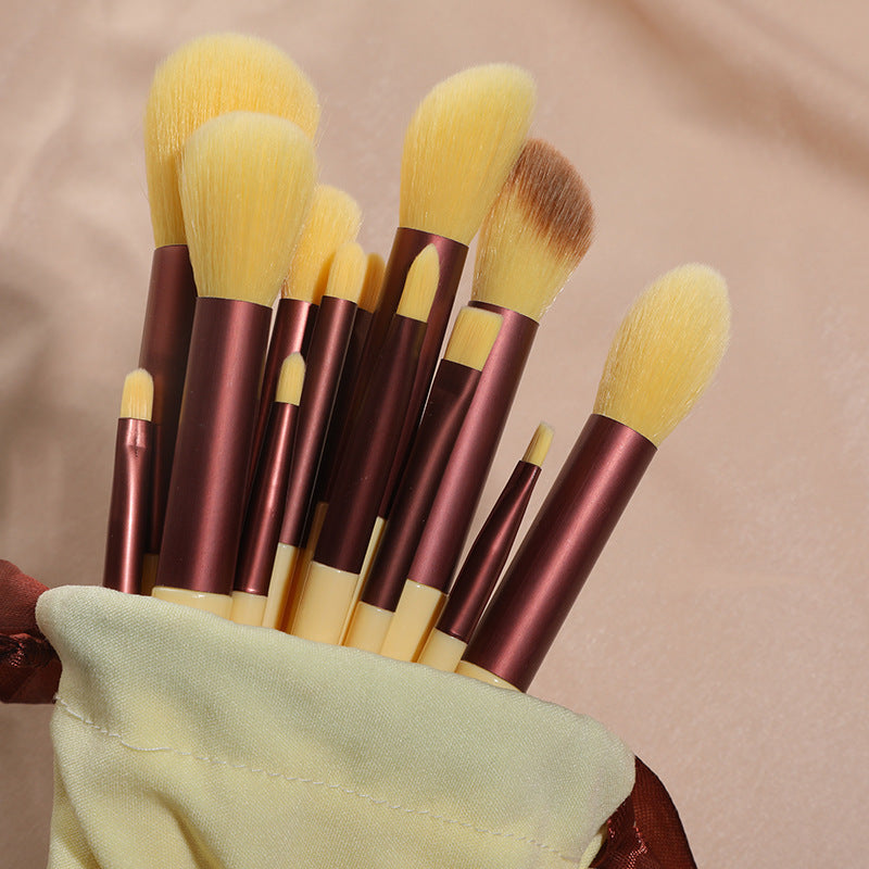 13-Piece Makeup Brush Set with Cloth Bag
