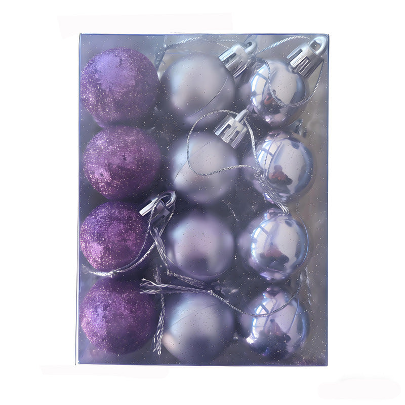 24 Pack 3cm Plastic Christmas Tree Hanging Decoration Balls Electroplated Matte Ornaments