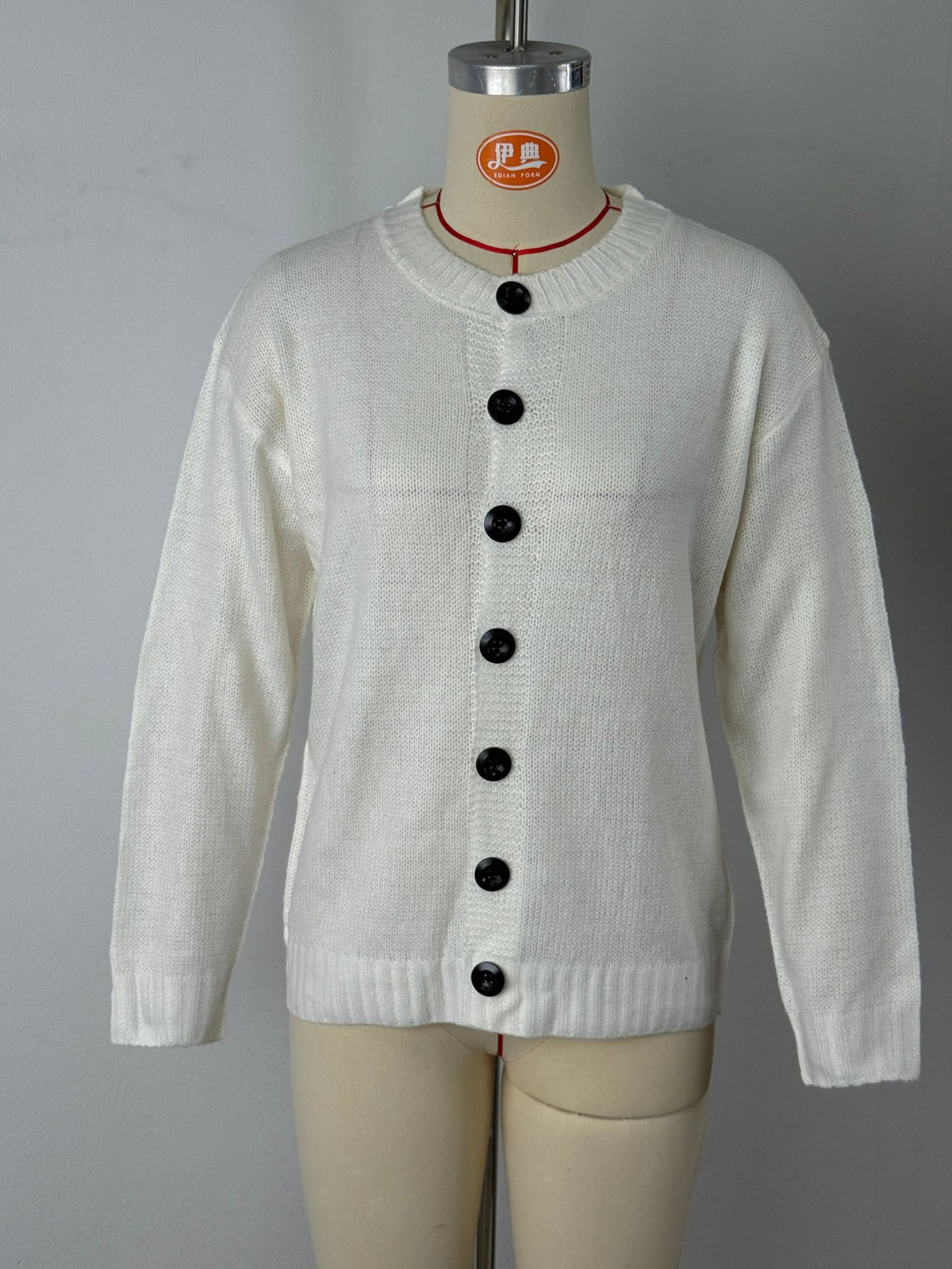 Christmas sweater vintage round-neck cardigan