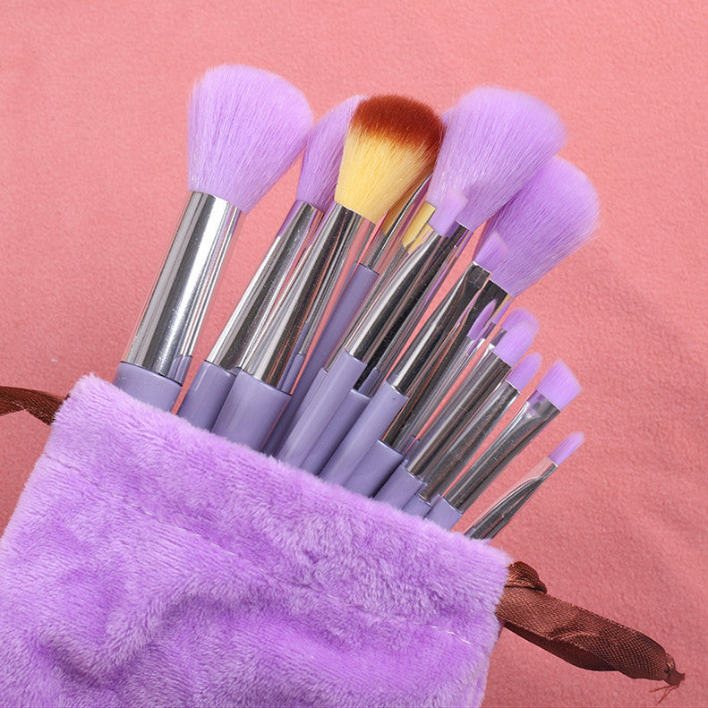 13-Piece Makeup Brush Set with Cloth Bag