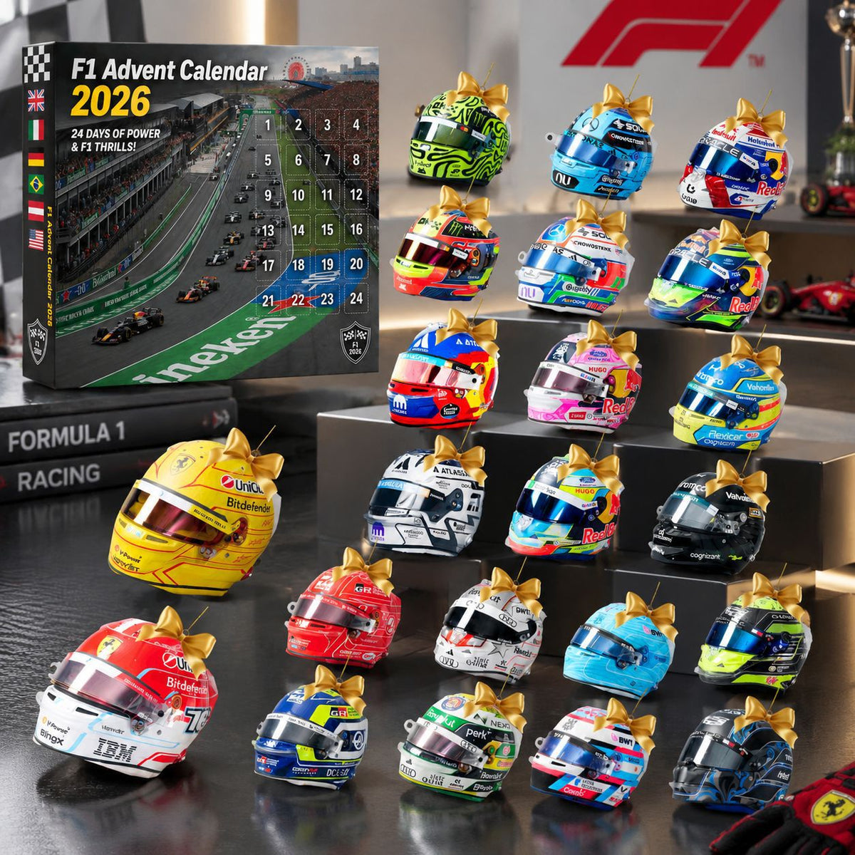 2026 Racing Series DIY Acrylic Advent Calendar Christmas Blind Box Model Building Set