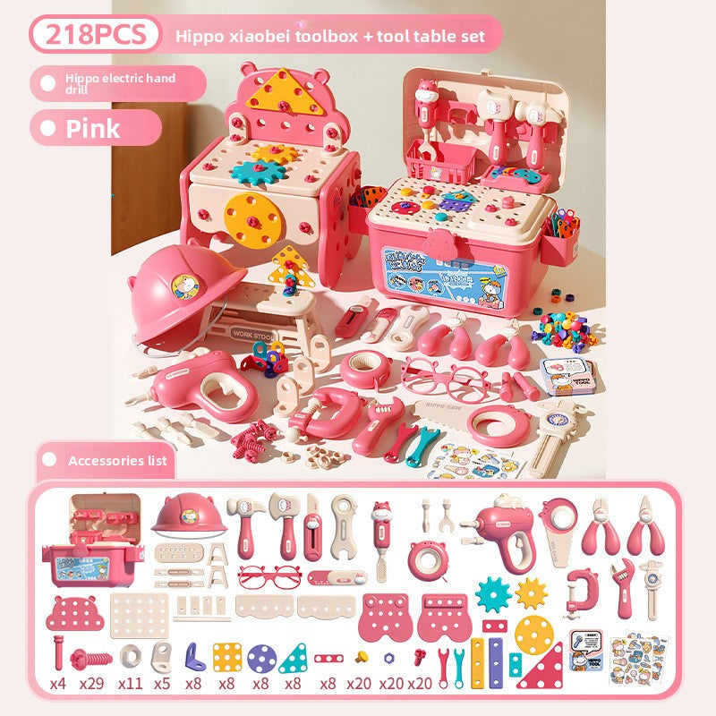 Childrens Pretend Play Toolbox with Electric Drill