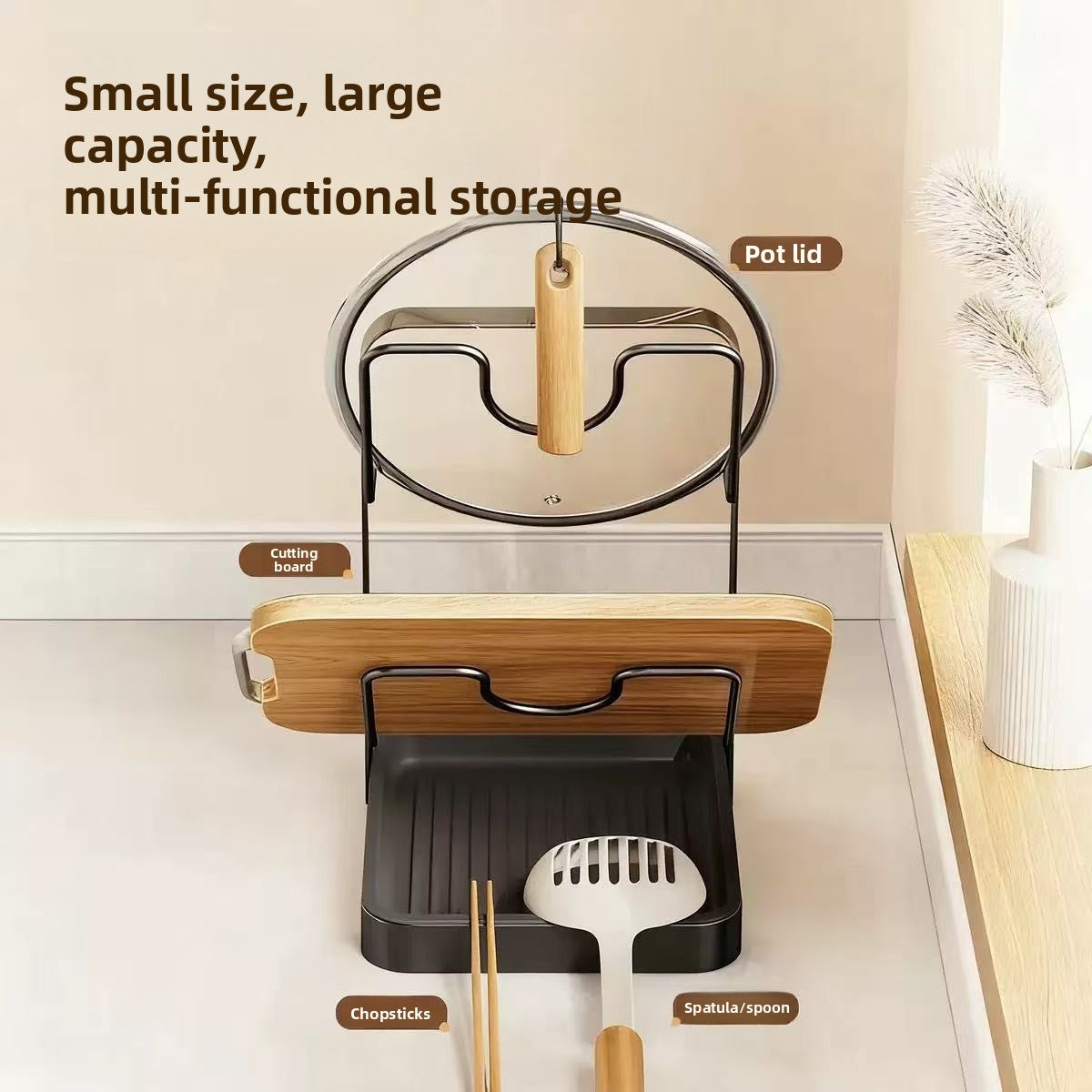 Kitchen Pot Lid Holder Storage Rack