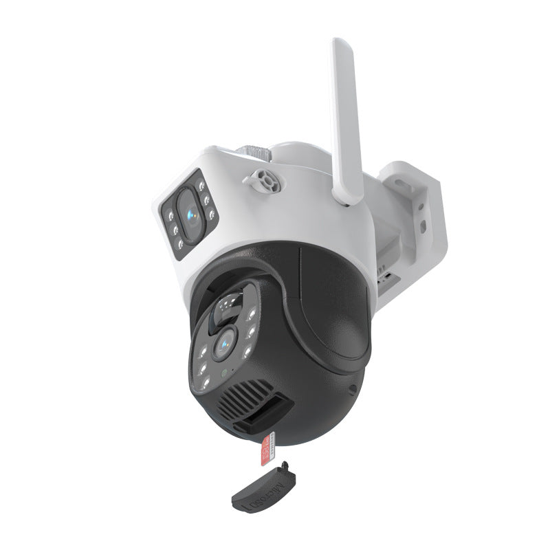 4G WiFi Solar Security Camera with Dual Lens Full-Color Night Vision Motion Detection