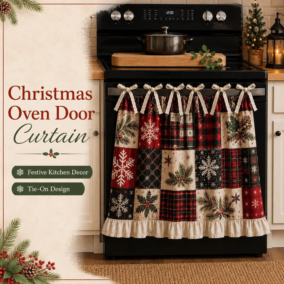 Kitchen Skirt Curtain for Oven and Appliances