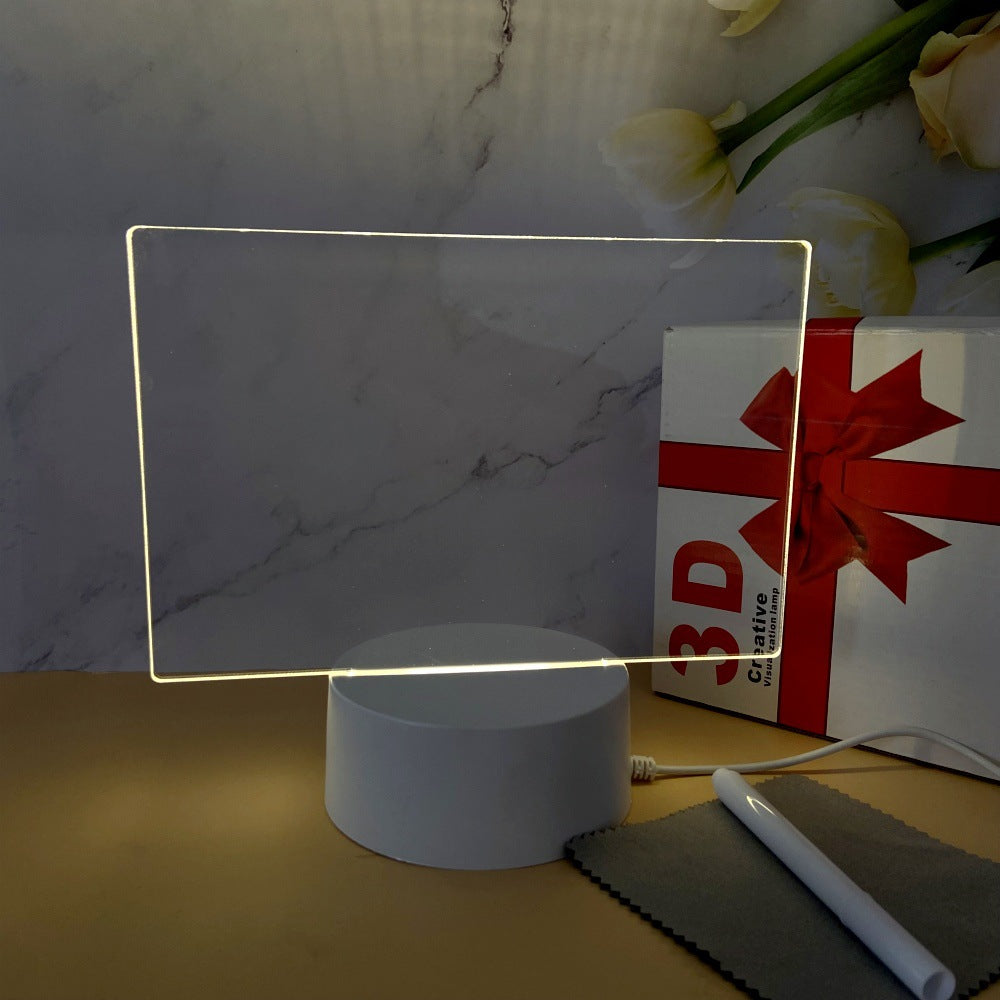 Creative USB-Powered Acrylic Writing Board Night Light