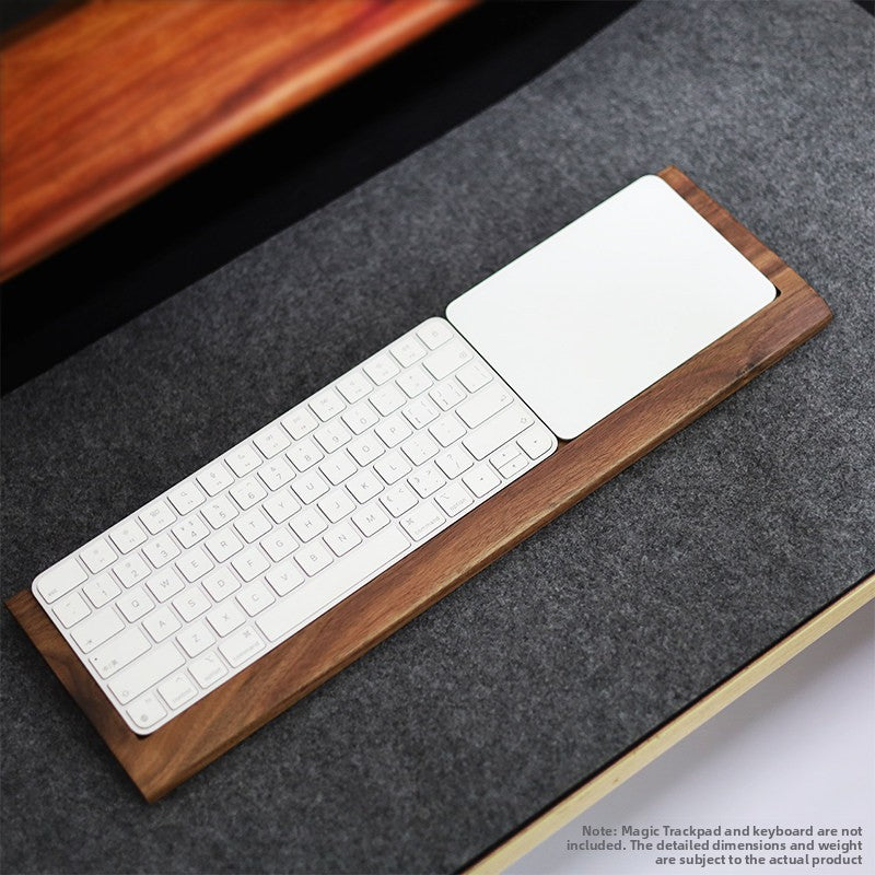 Walnut Wood Keyboard and Touchpad Stand with Wrist Rest
