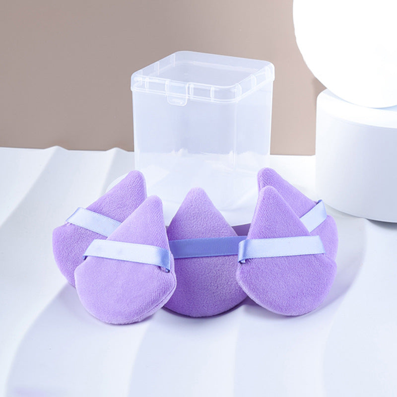 Triangle Fan-Shaped Wet and Dry Makeup Powder Puff