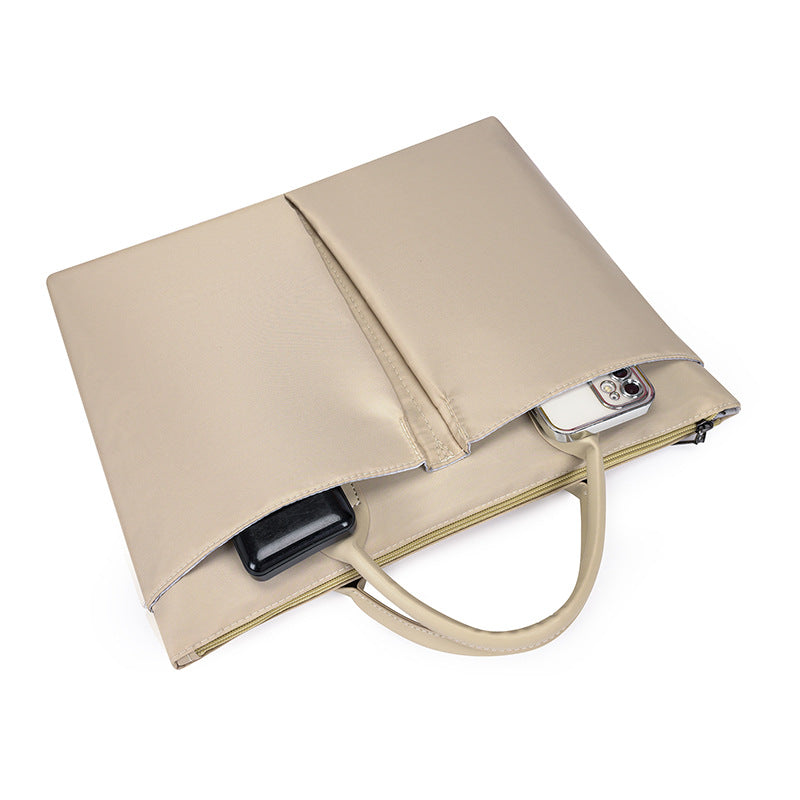 Women's Thin Laptop Bag Large Capacity Waterproof Document Briefcase