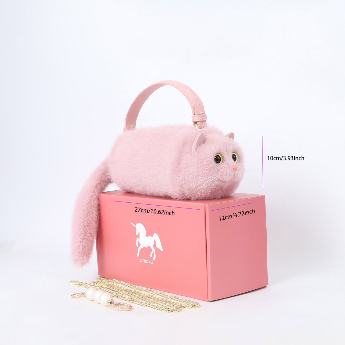 Plush Cartoon Cat Crossbody Bag