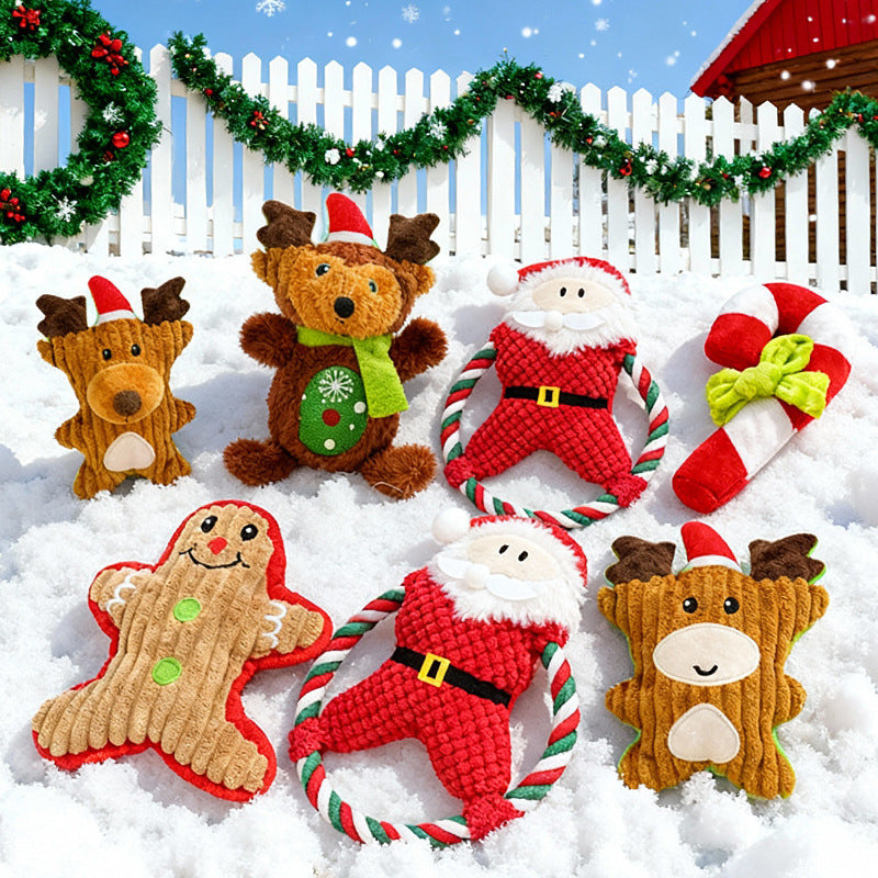 Christmas Plush Squeaky Dog Chew Toy