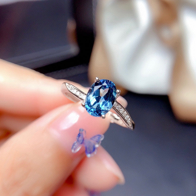 Six-Claw Simulated Diamond Ring