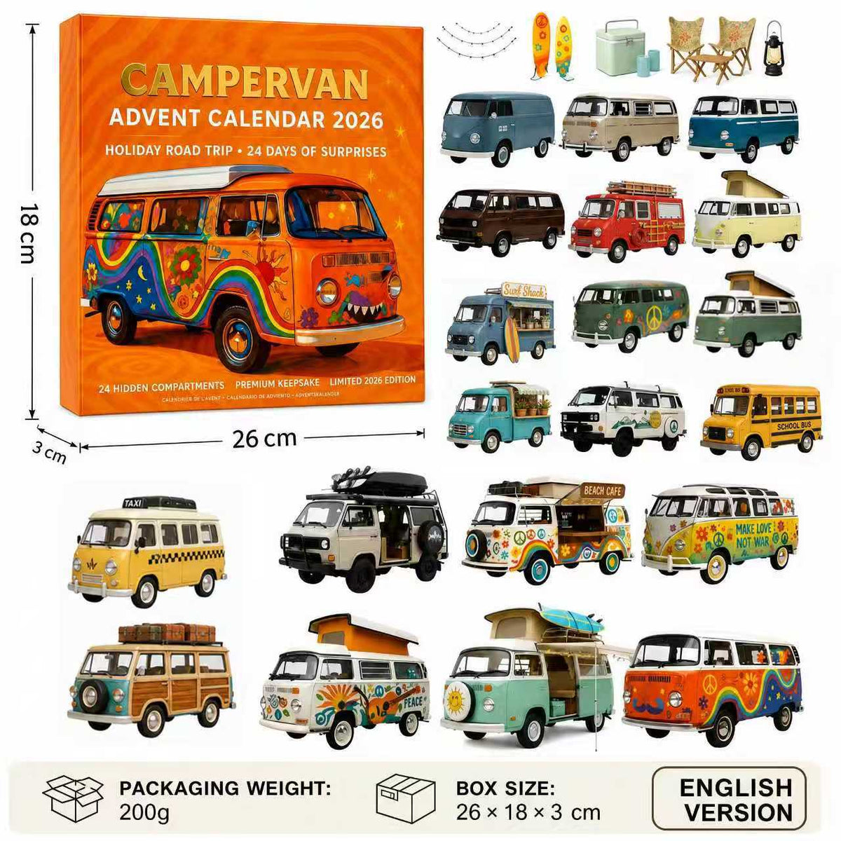 Blind Box Christmas Countdown Construction Vehicle DIY Building Toy