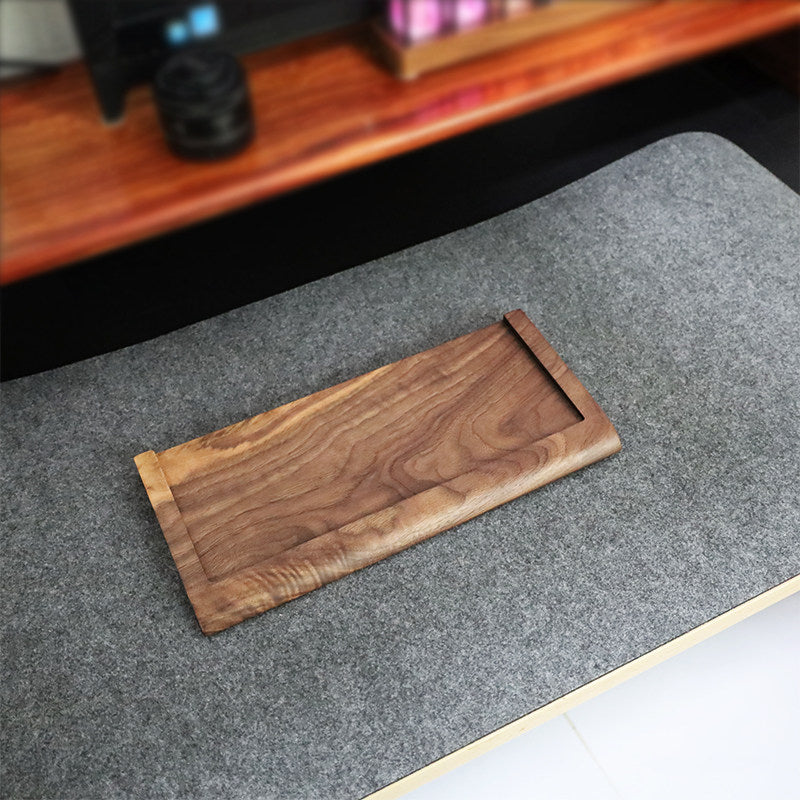 Walnut Wood Keyboard and Touchpad Stand with Wrist Rest