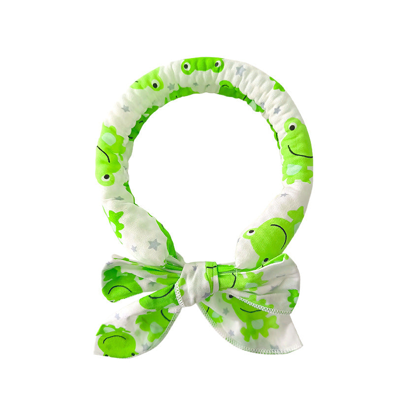 Soft Cotton Pet Cooling Scarf Bowknot Tie Neck Wrap for Cats Dogs Summer