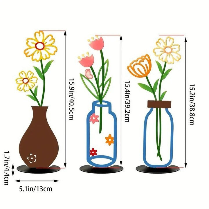 Creative 2D Flat Flower Wall Decor