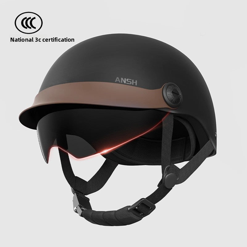 Retro Electric Motorcycle Helmet