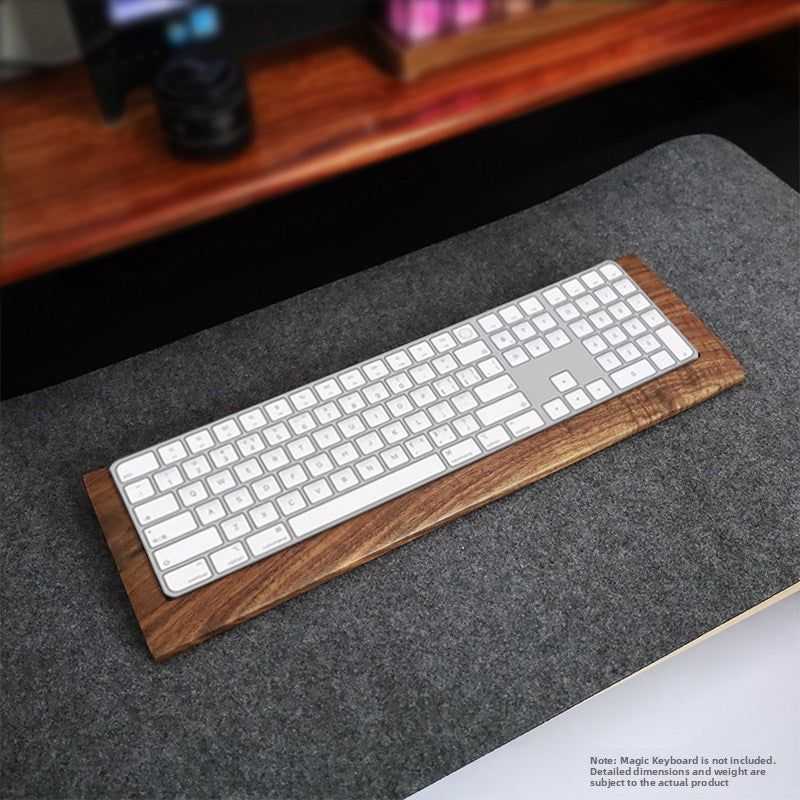 Walnut Wood Keyboard and Touchpad Stand with Wrist Rest