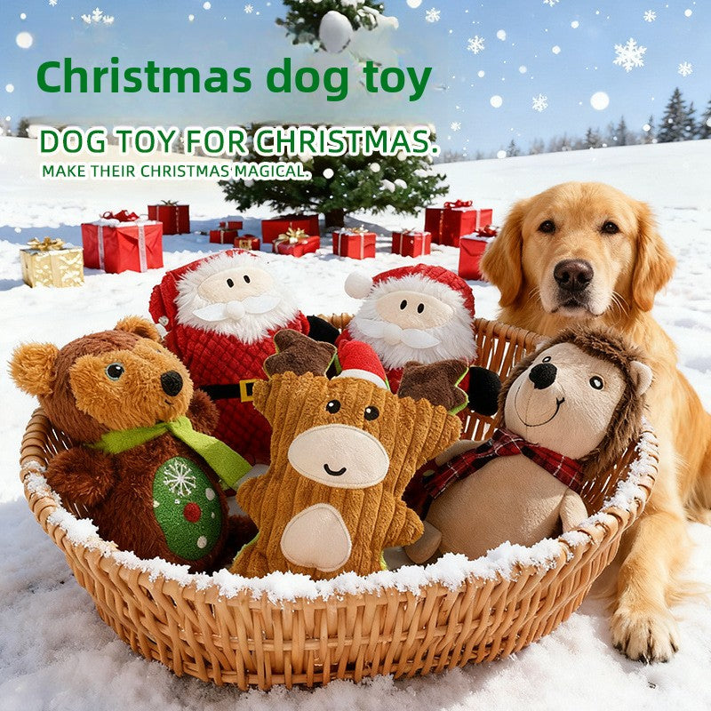 Christmas Plush Squeaky Dog Chew Toy