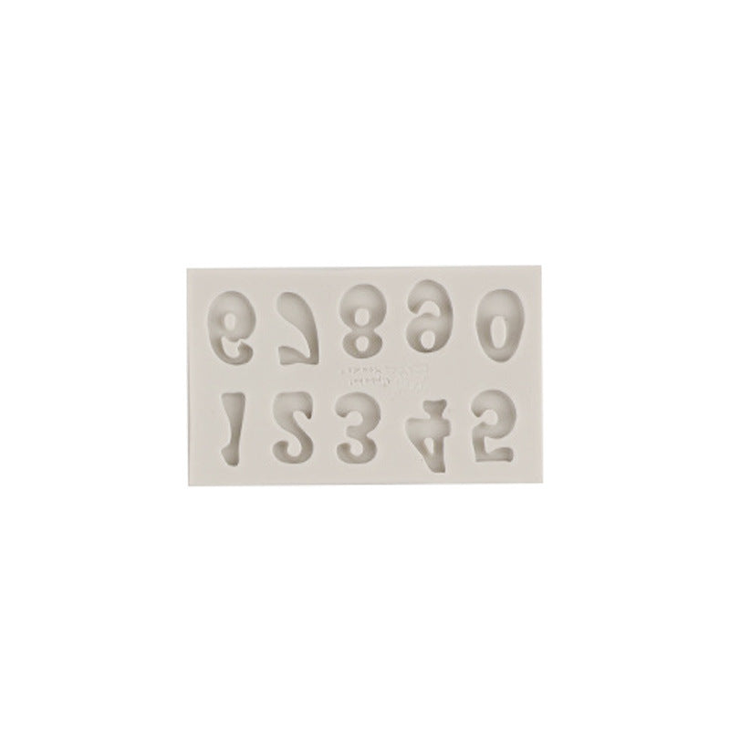 DIY Liquid Silicone Letter Number Mold for Baking Cake Chocolate Fondant Clay