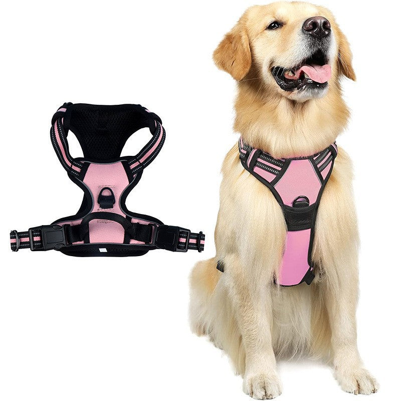 Reflective Vest-Style Pet Harness with Leash