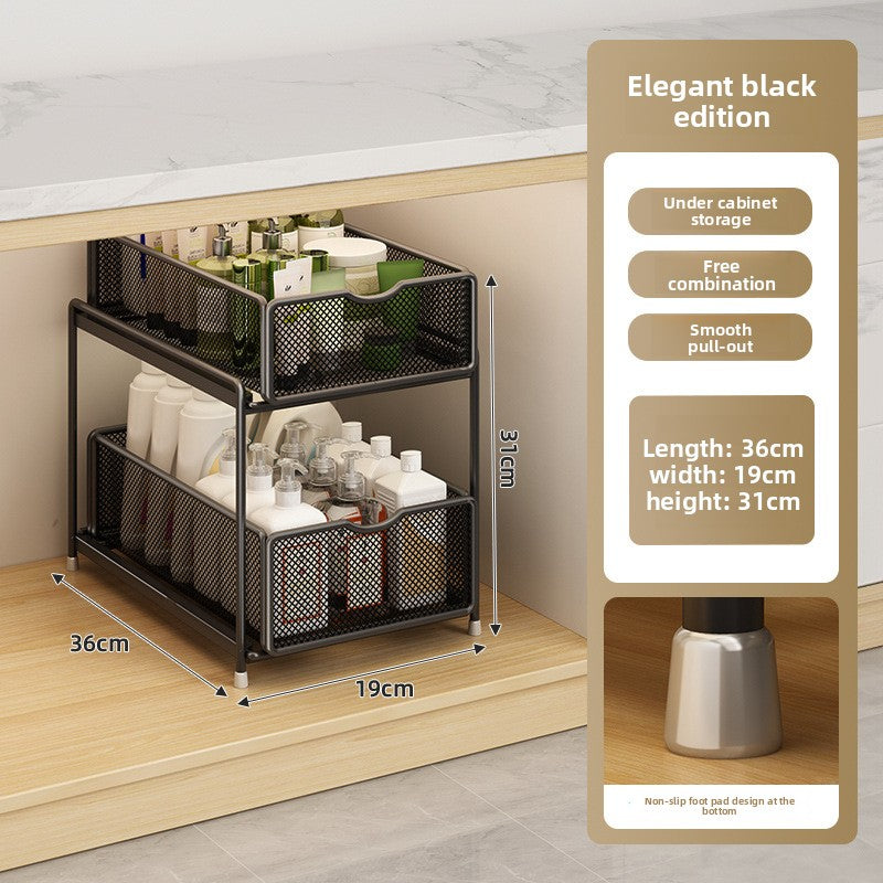 Bathroom sink shelf