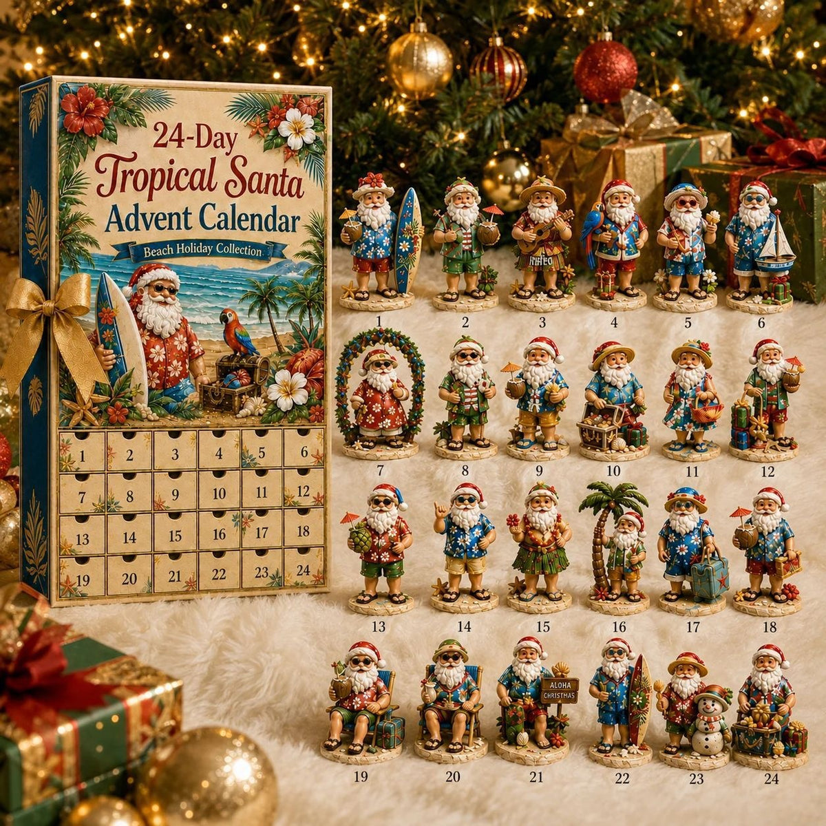 Christmas Advent Calendar Acrylic Blind Box Decoration Collectible Toy