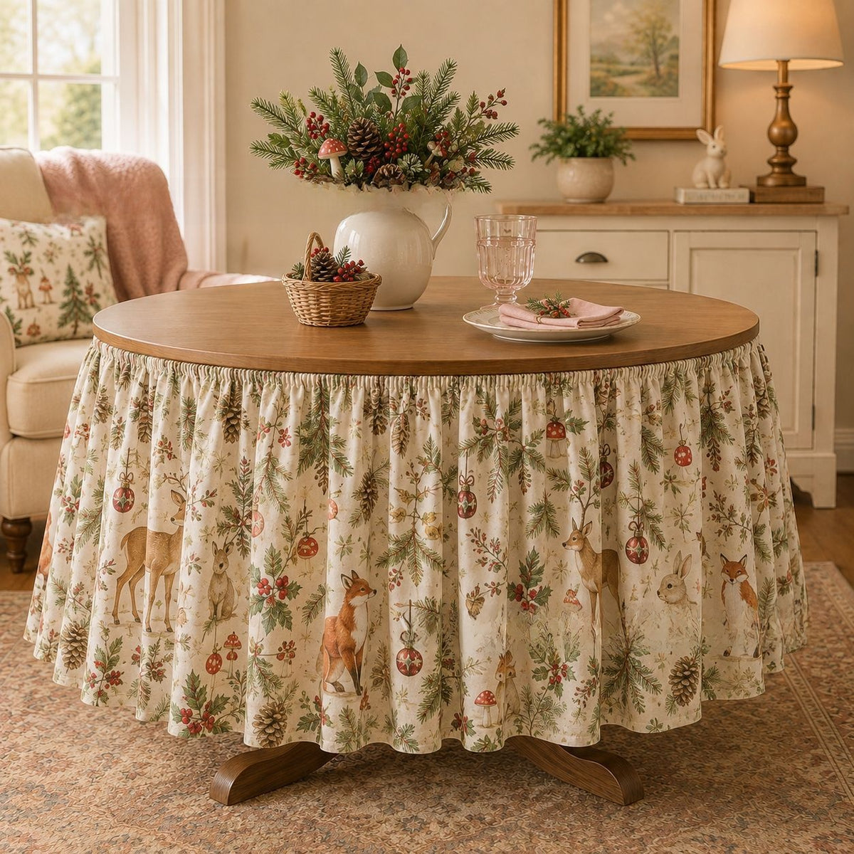 Christmas table skirt