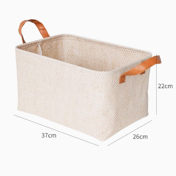Foldable Jute Fabric Storage Basket