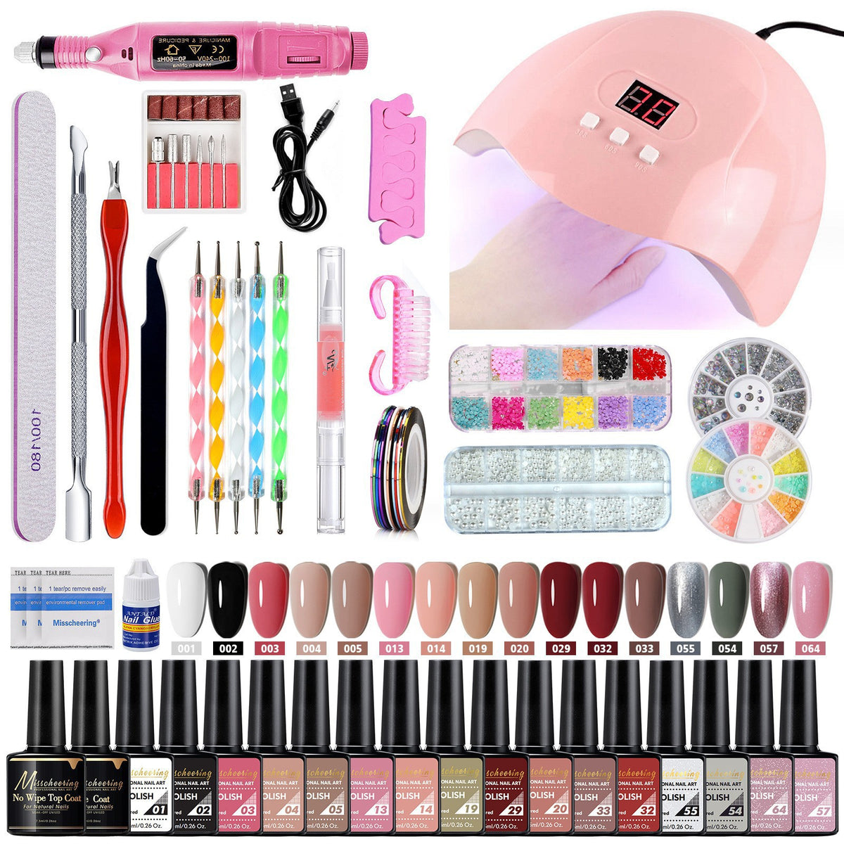 35 Pieces Manicure Set with Nail Lamp