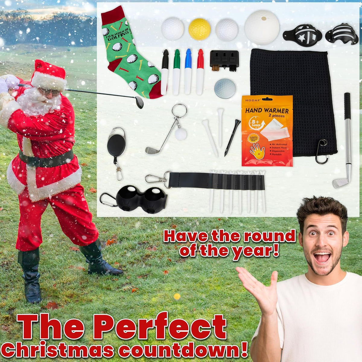24 Days of Surprises Golf Advent Christmas Calendar for Men