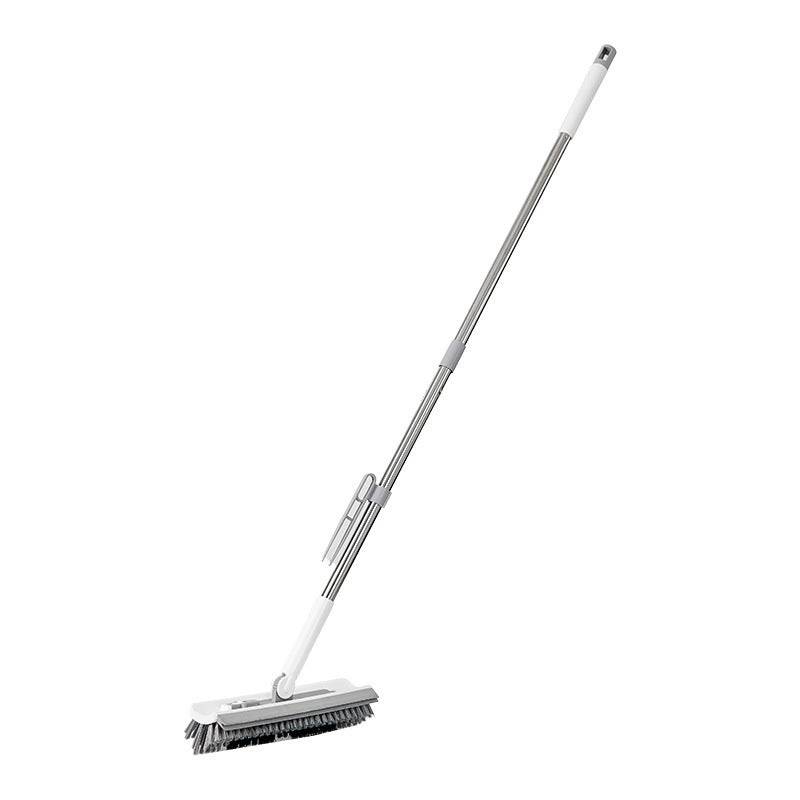 Long Handle Dual Scraper Floor Brush for Bathroom and Tile Cleaning