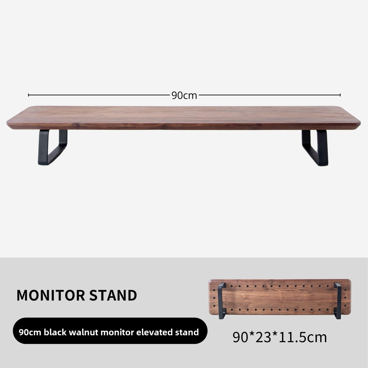 Wooden Monitor Riser with Storage Drawer