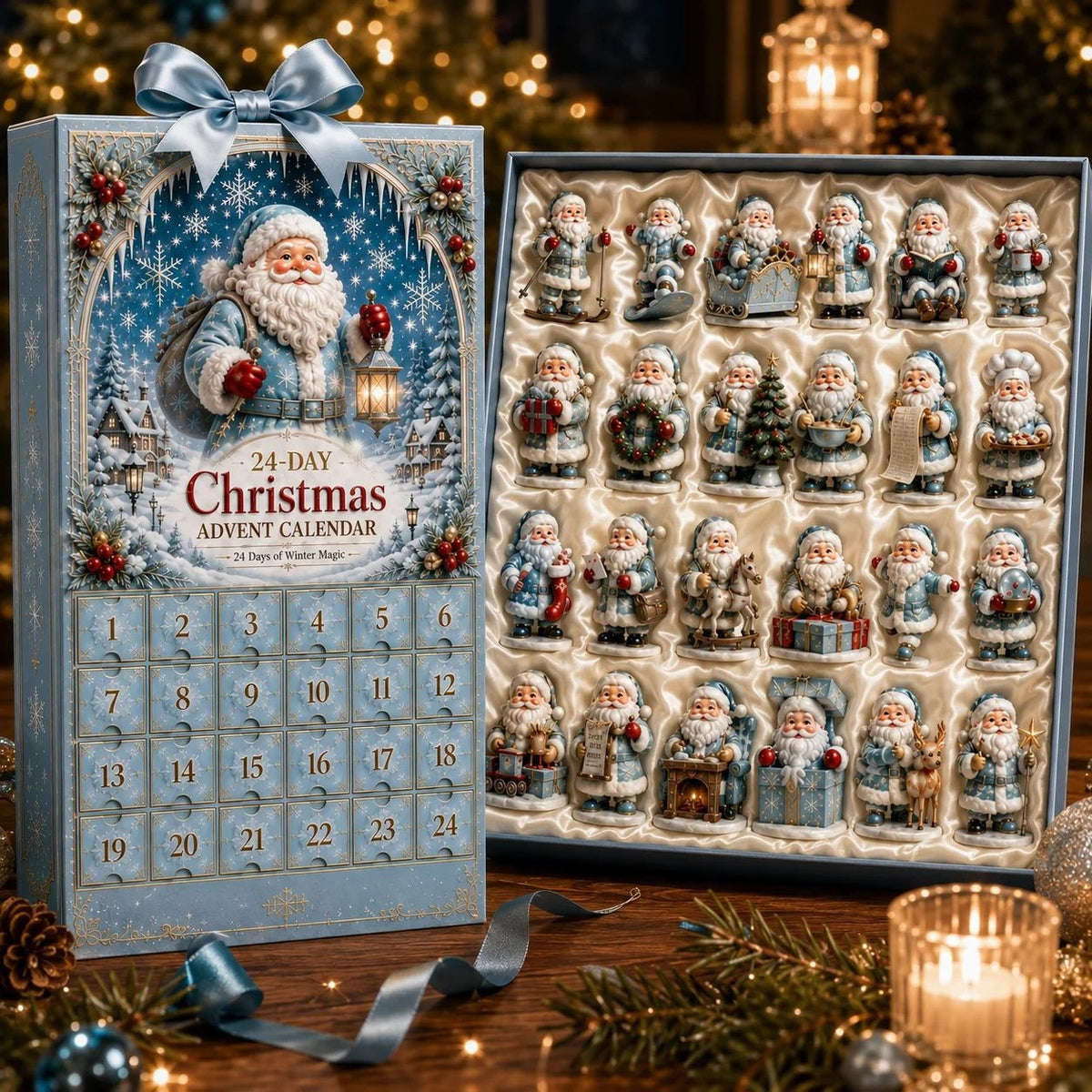 Christmas Advent Calendar Acrylic Blind Box Decoration Collectible Toy